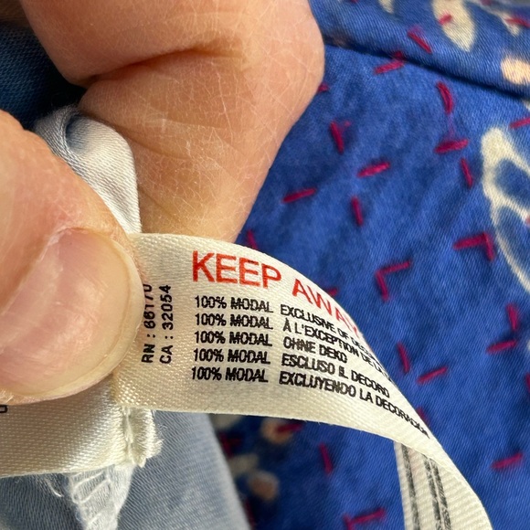 Anthropologie Sky Blue and White Tie-Dye Open Front Kimono S/M - Picture 4 of 7